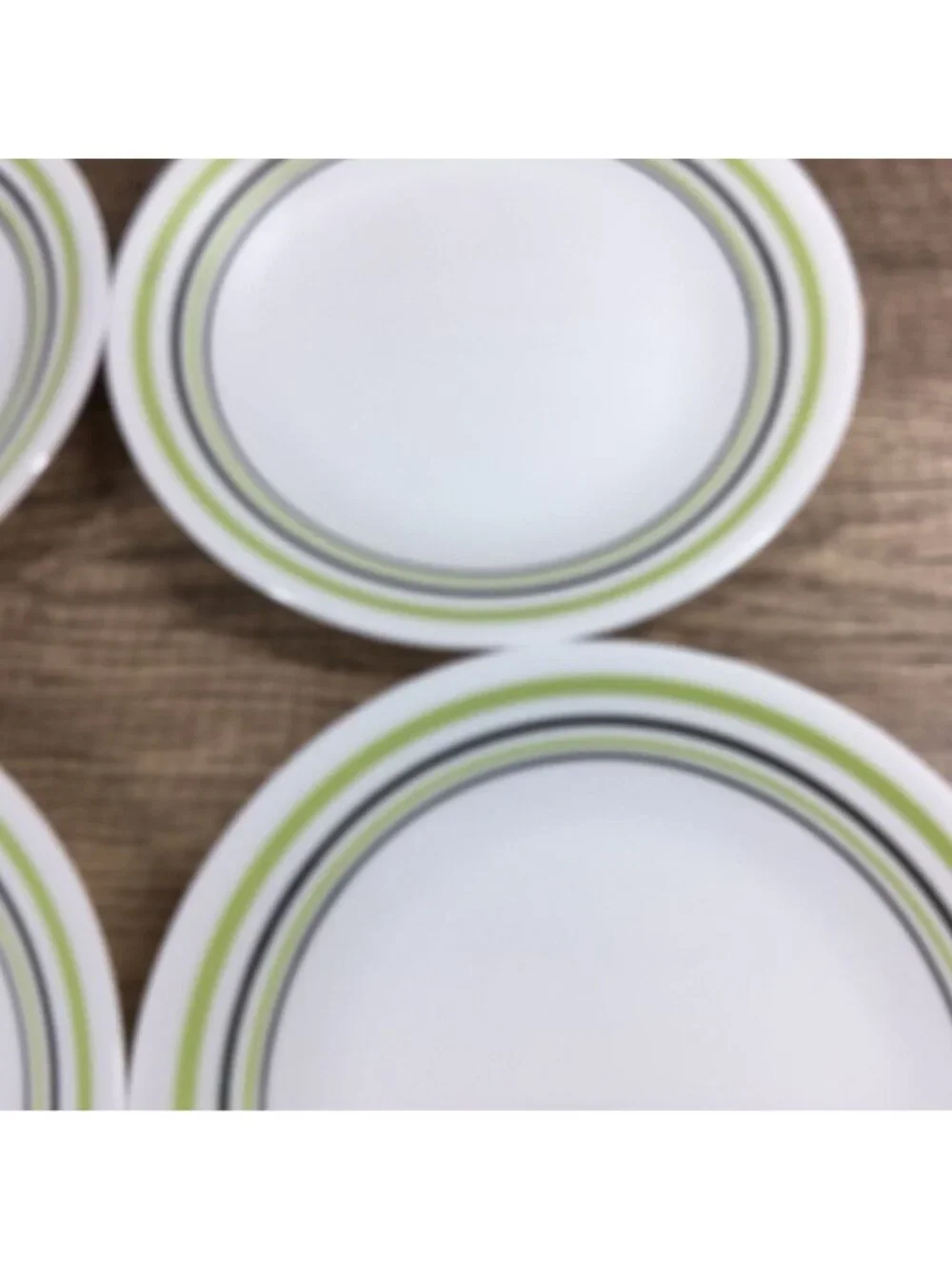 Set of 4 Corelle Garden Sketch Bands Bread & Butter Plates 6 3/4 In